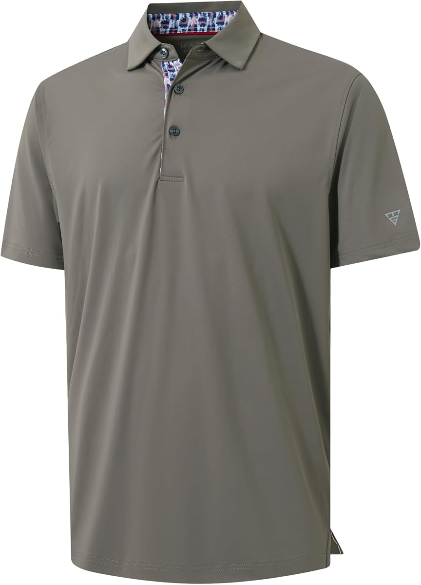 Polos para hombre de manga corta y larga, informales, sólidos, elegantes, ajuste seco, diseño de rendimiento, polos de golf con cuello para hombres