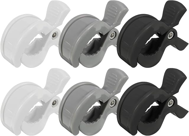 AKlamater Stroller Pegs, 6 Pcs Universal Buggy Clips Clasps Baby Pram Grippers Fixed Muslin Blankets Towel Toys