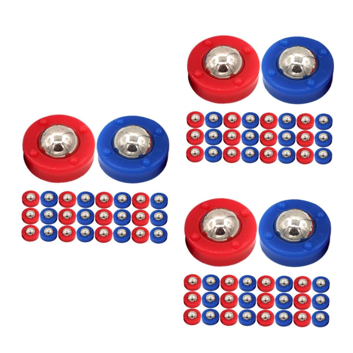 HANABASS 96 Piezas Accesorios para Mesa Shuffleboard Rodillos Mini Juego Curling Pucks Reemplazo para Entretenimiento Familiar y Clubes