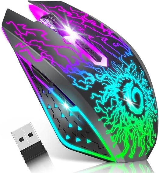 VersionTECH. Wireless Gaming Mouse, Rechargeable Computer Mouse Mice