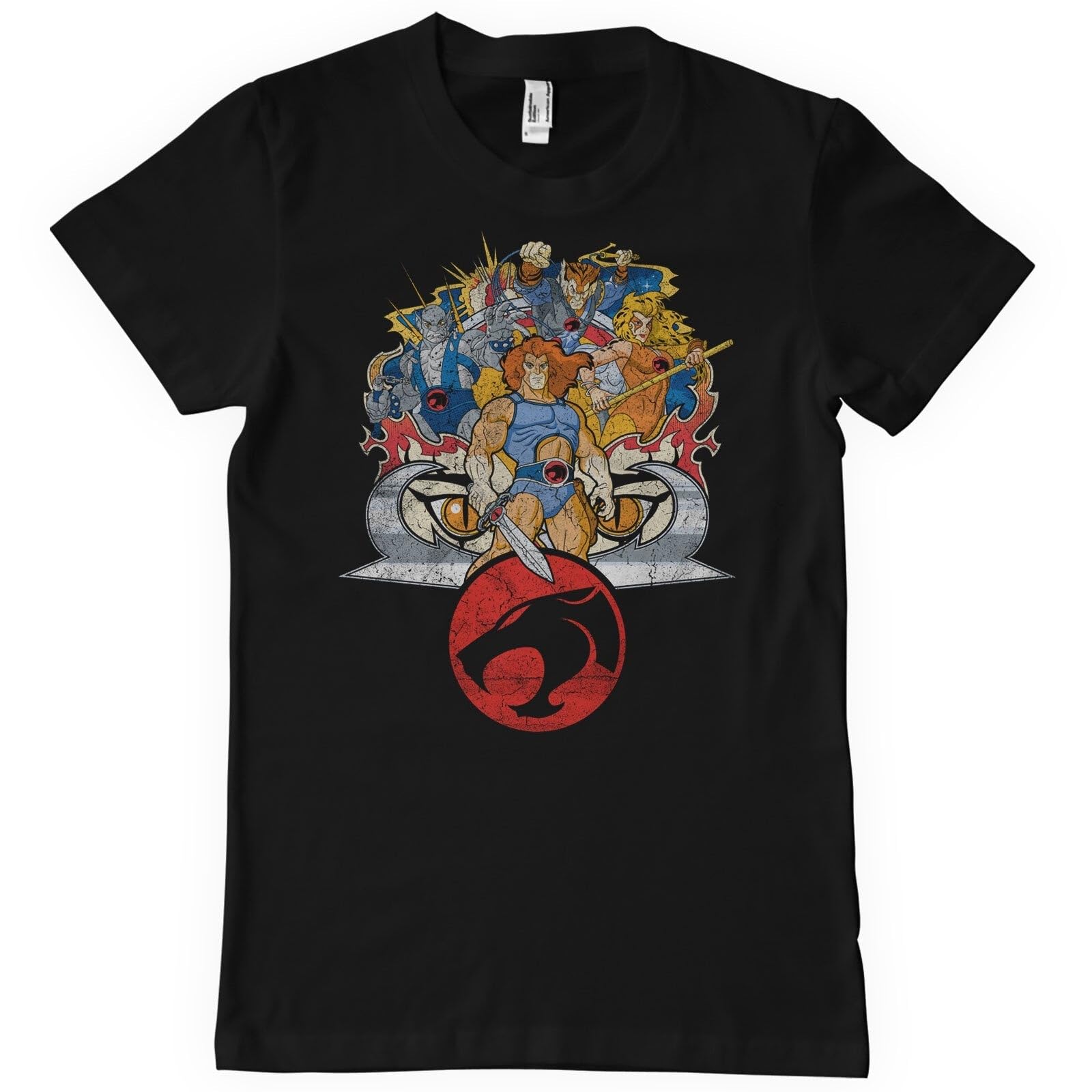 Thundercats Men's Black Officially Licensed Team-Up T-Shirt (Black), Medium