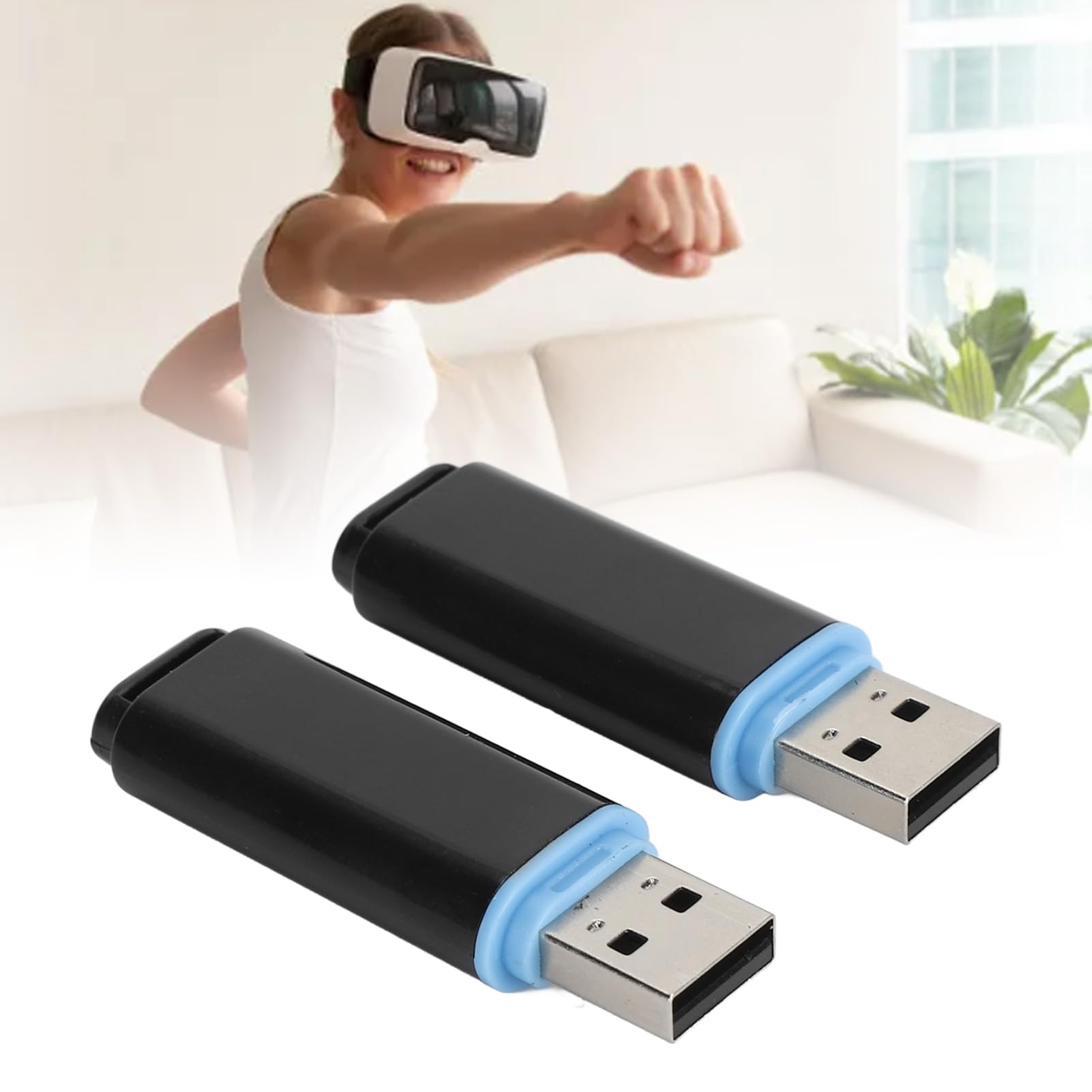 Dongle Receptor Inalámbrico VR, Dongle VR Portátil de Transferencia de Datos de Alta Velocidad Plug and Play para VR Ink Pilot (Black)