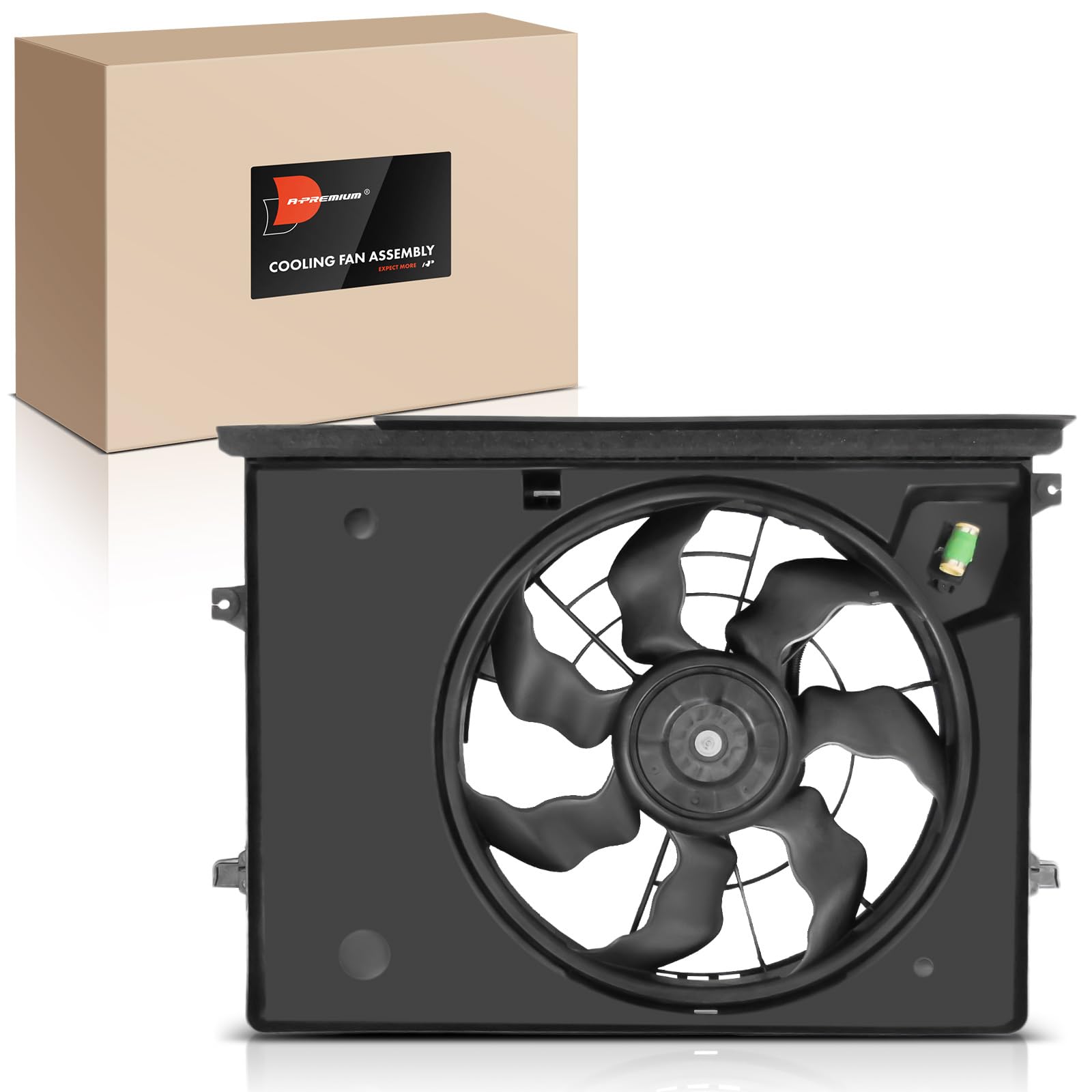 A-Premium Engine Radiator Cooling Fan Assembly Compatible with Select Kia Model - Sedona 2015 2016 2017 2018 - Replace# 25380A9000