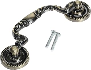 YYDFPIIA Antique Cupboard Cabinet Door Furniture Pull Handle Alloy Kitchen Handles Knobs Single/Double Hole Modern Drawer Decorative (Color : Size B)