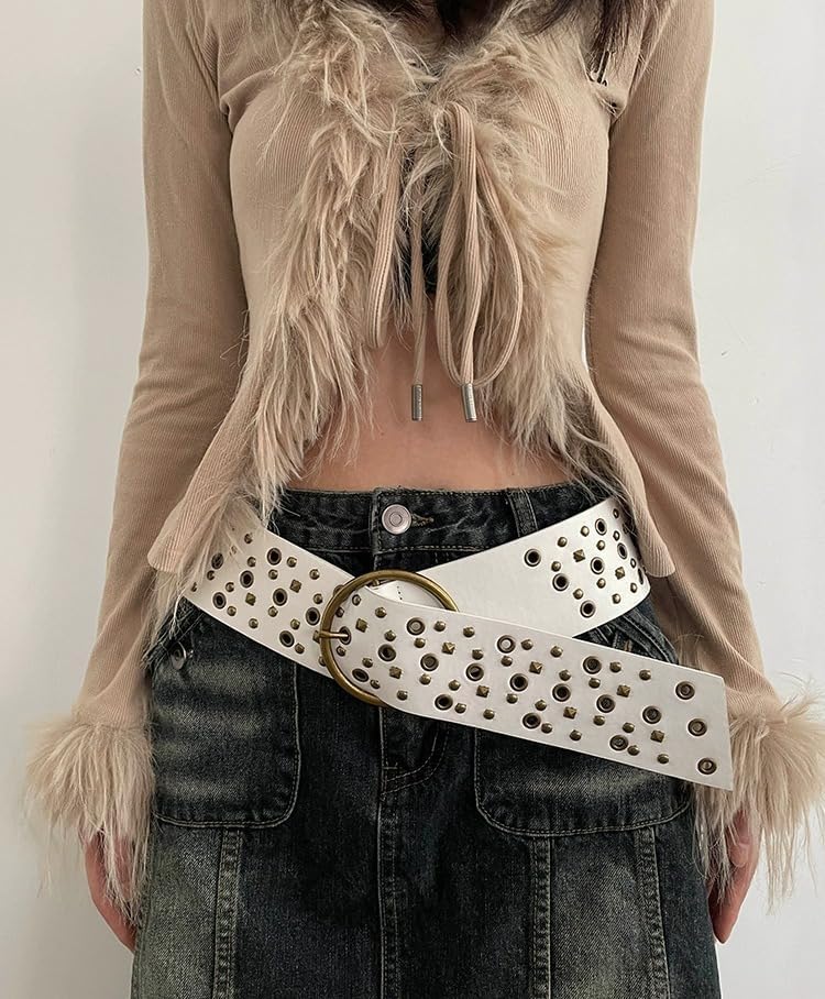 MOLERFO Y2k Grunge Cowboy Belt Grunge Clothes Fairy Grunge Clothes Western Belt Grunge Accessories2