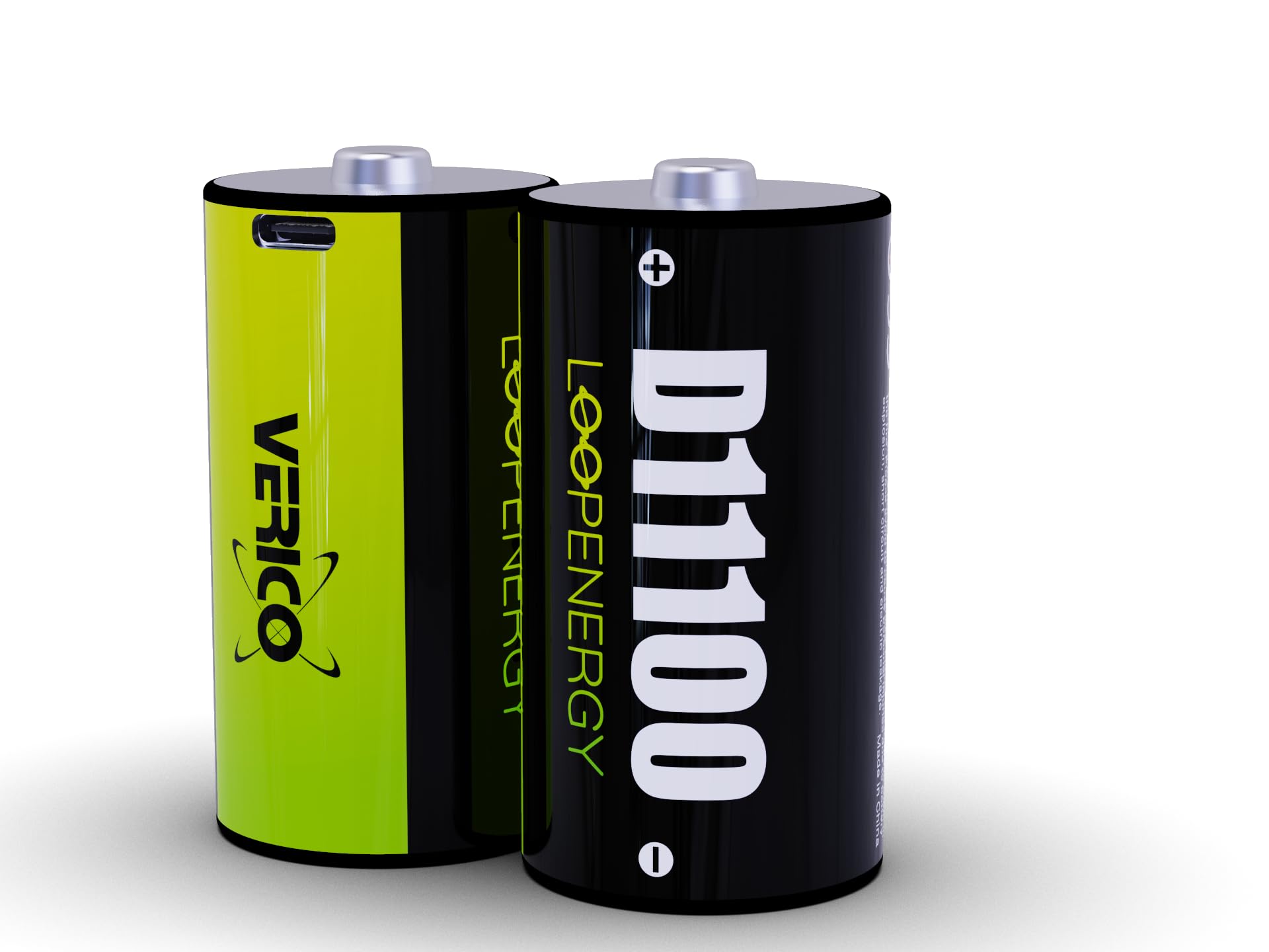thumbnail: Mspalocell Oplaadbare D-batterijen - Lithium, 1.5V 8800mAh, USB-C Opladen, Set Van 2