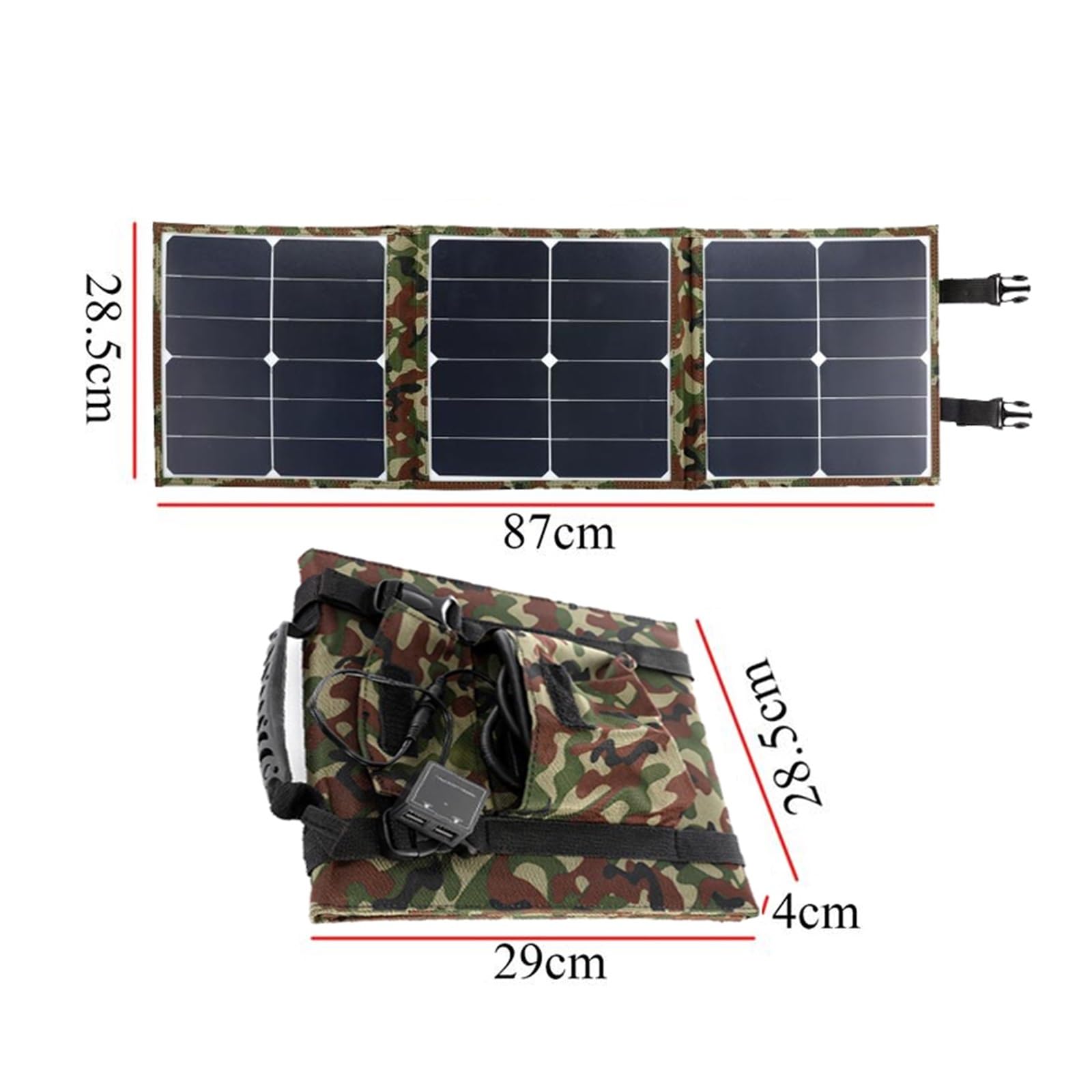 Składany panel słoneczny 300 W Zestaw ładowarki USB Kompletny powerbank Smart Phone Przenośny składany akumulator Camping Idealny Wynik