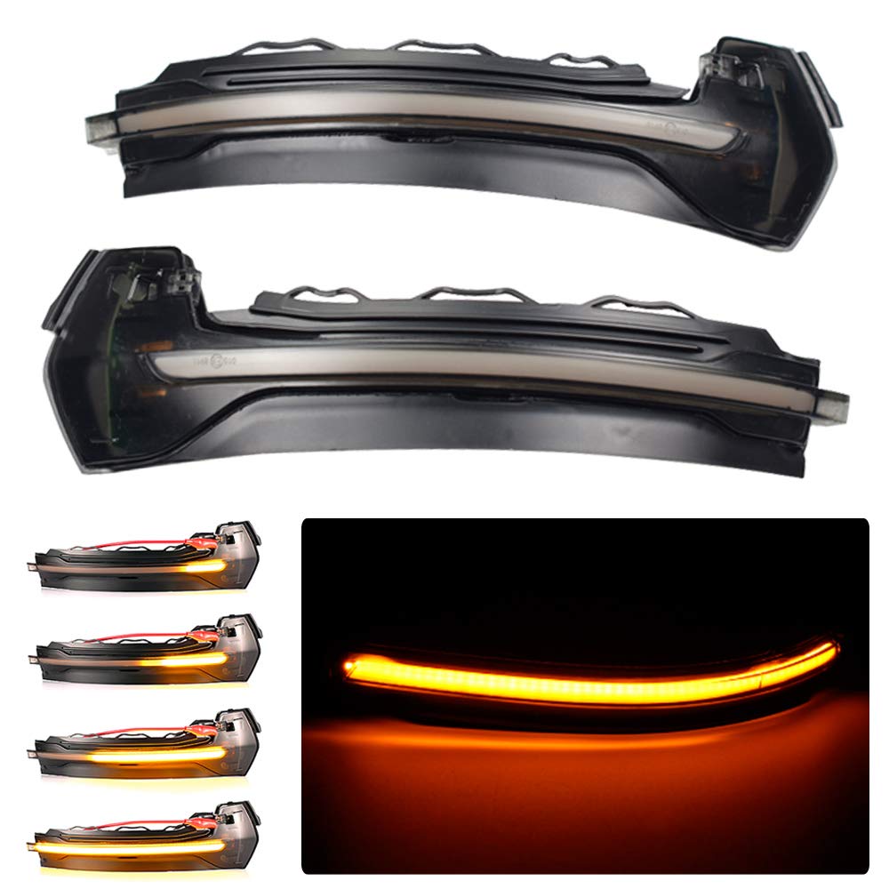 dinamiche indicatori di direzione una coppia specchio luci led per Audi A3 8V S3 RS3 2013-2020 Giallo