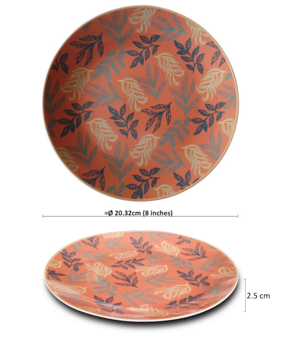 Talerze Porcelanowe - Zestaw 6 Talerzy Deserowych ≈Ø 20 cm (8 cali), model: Nordic Copper