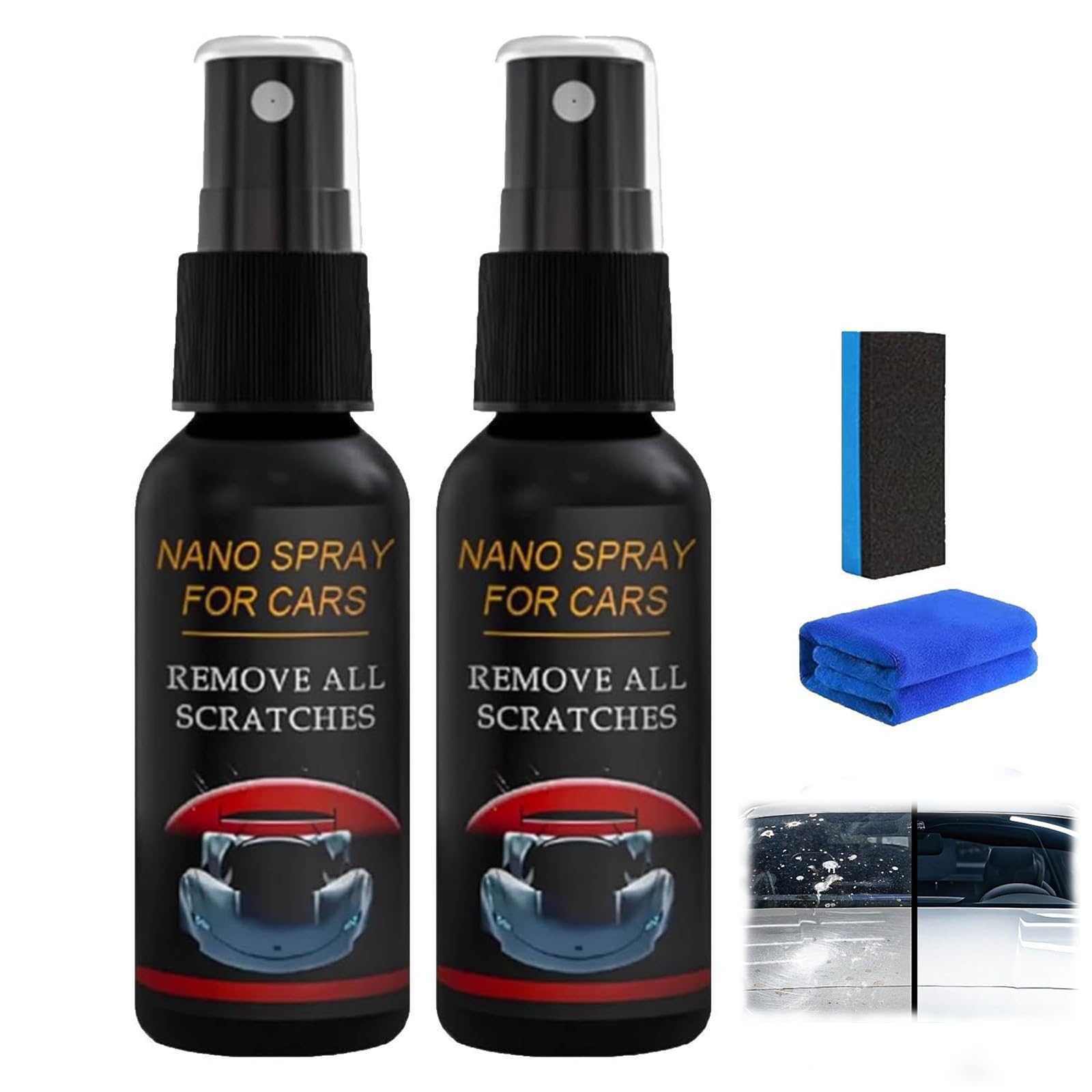 Nurafix Auto Spray Kratzer Entfernen, Nura Fix Kratzerentferner, Nano Spray Auto Für Glanz Und Schutz, Kratzer Entferner Remove Scratches (2) - 1