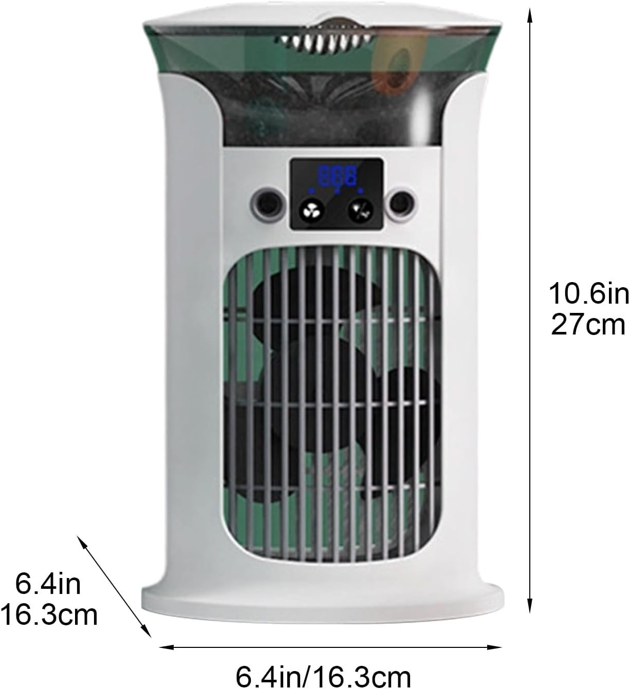 Personal Portable Spray Cooler,Mini Portable Air Conditioner,Evaporative Cooler,USB Charging,Equipped with 7-Color LED Lights,Three Fan Speeds,Suitable for Desk,Coffee Table (White)