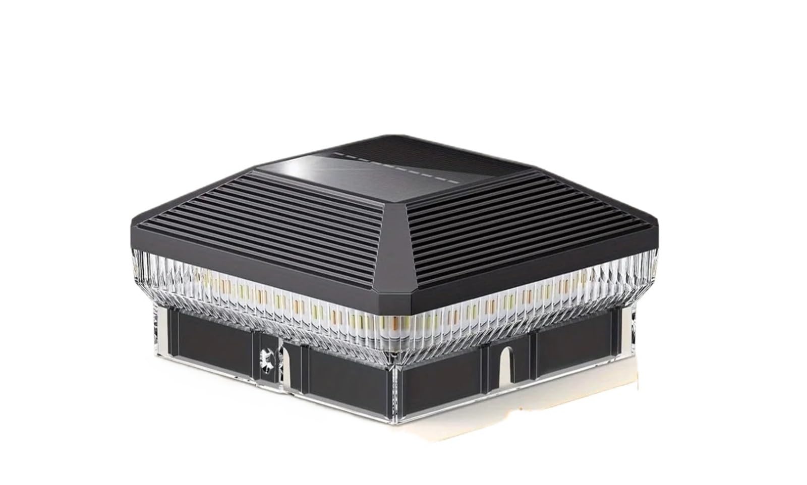 PengWei 6/12 Pack 4x4 Solar Post Light 40 LED Fence Cap Lamp 3 Color Modes IP65 ABS for Garden(6Pack)