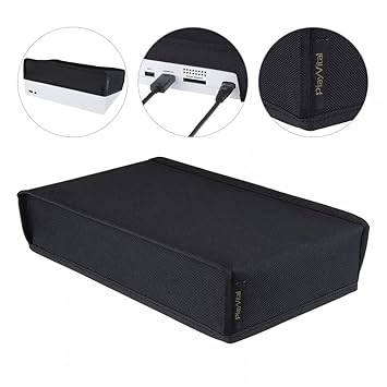 PlayVital Black Nylon Dust Cover for Xbox Series S Console, Soft Neat Lining Dust Guard, Anti Scratch Waterproof Cover Sleeve for Xbox Series S Console