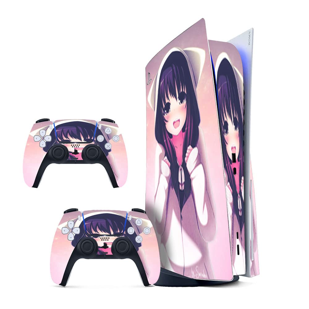 GADGETS WRAP Printed Vinyl Skin Sticker Decal for Sony PS5 PlayStation 5 Disc Edition Console & 2 Controller (Skin Only, Console & Controller not Included.) - Pink Anime (B0BW3TMZ8Y) Amazon Price History, Amazon Price Tracker