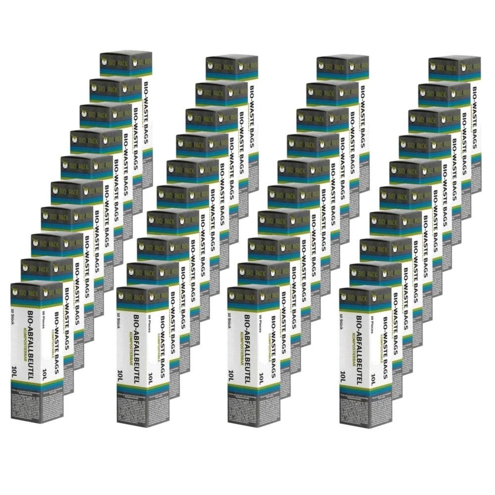 10 Liter Abfallbeutel /Biomüllbeutel / Biobeutel / Müllbeutel / Kompostbeutel 40 Rollen á 10 Stück Bio4Pack