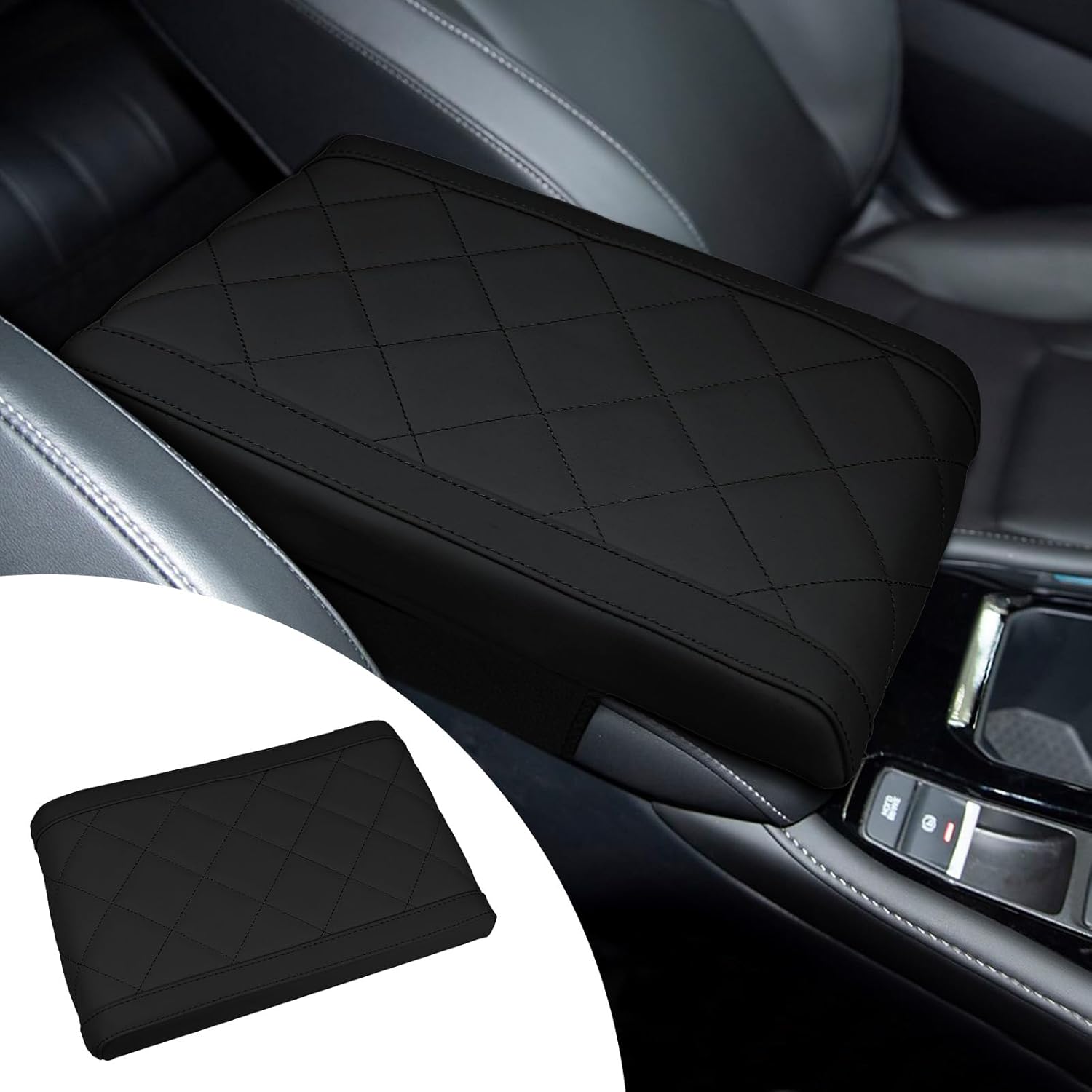 Hovom Center Console Armrest Pillow — Nappa Leather Memory Foam Cover