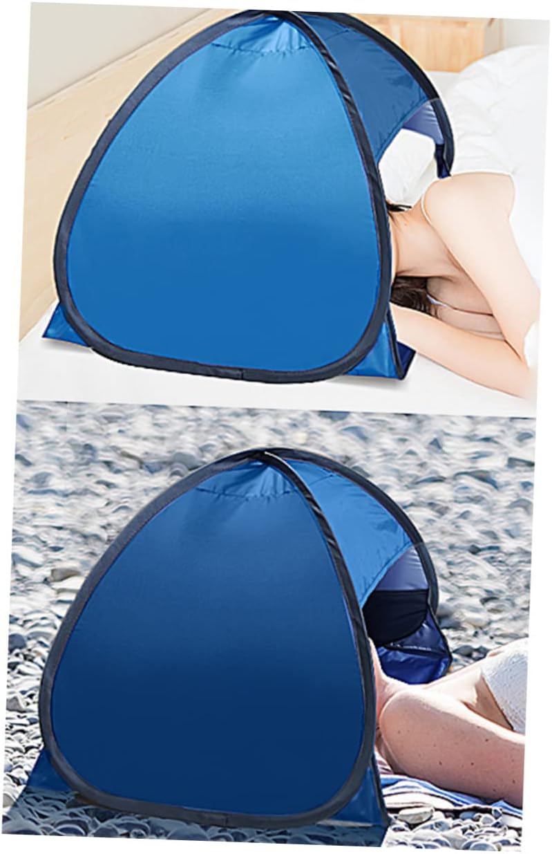 Toddmomy Portable Fully Automatic Sun Shelter Tent Quick Second Setup Beach Shade Canopy in Sapphire Blue Outdoor Camping Awning for Fishing Hiking Picnic Sandproof and UV Protection