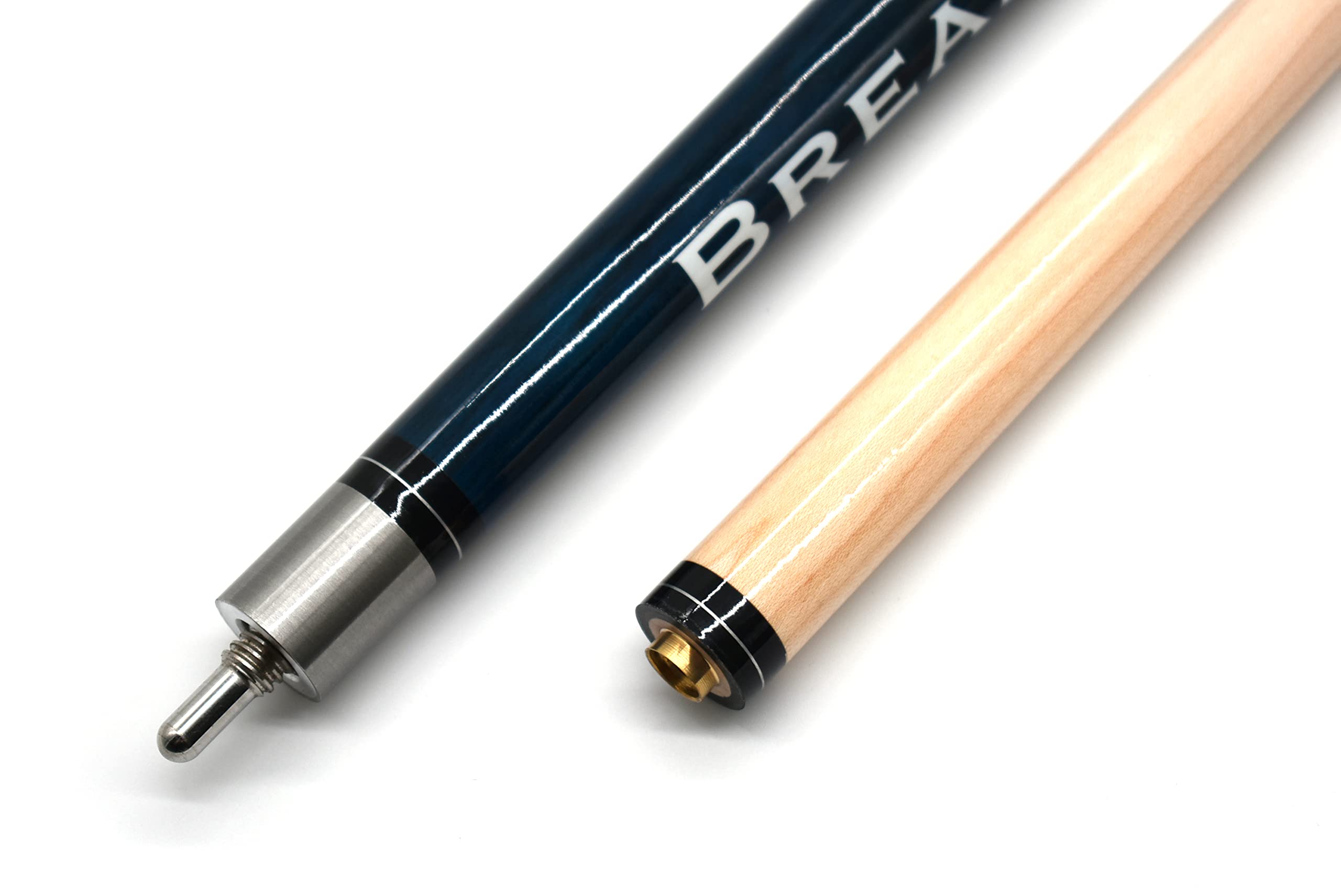 Billard Break Jump Queue - 3-teilig, Schnellverschluss, Navy Blau, 143cm