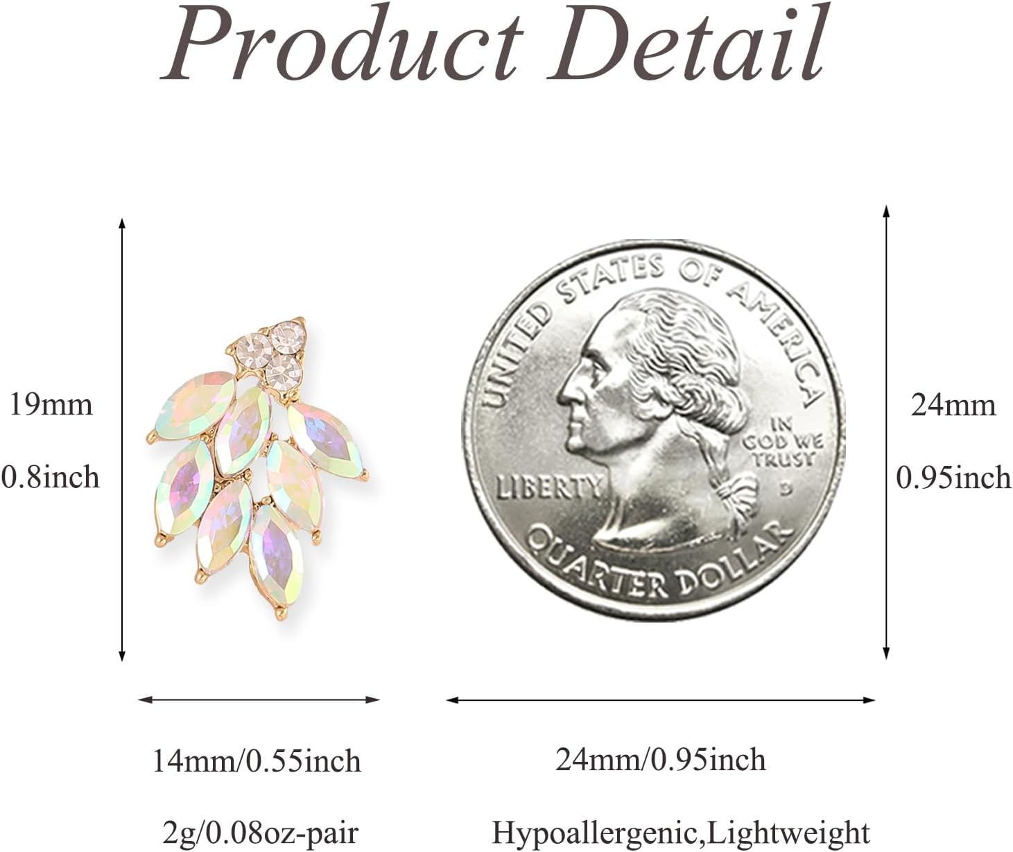 Rhinestone Stud Earrings for Women Small Dainty Crystal Cluster Drop Earrings for Girls Cute Costume Jewelry for Bridal Wedding Party Gift - Image 6