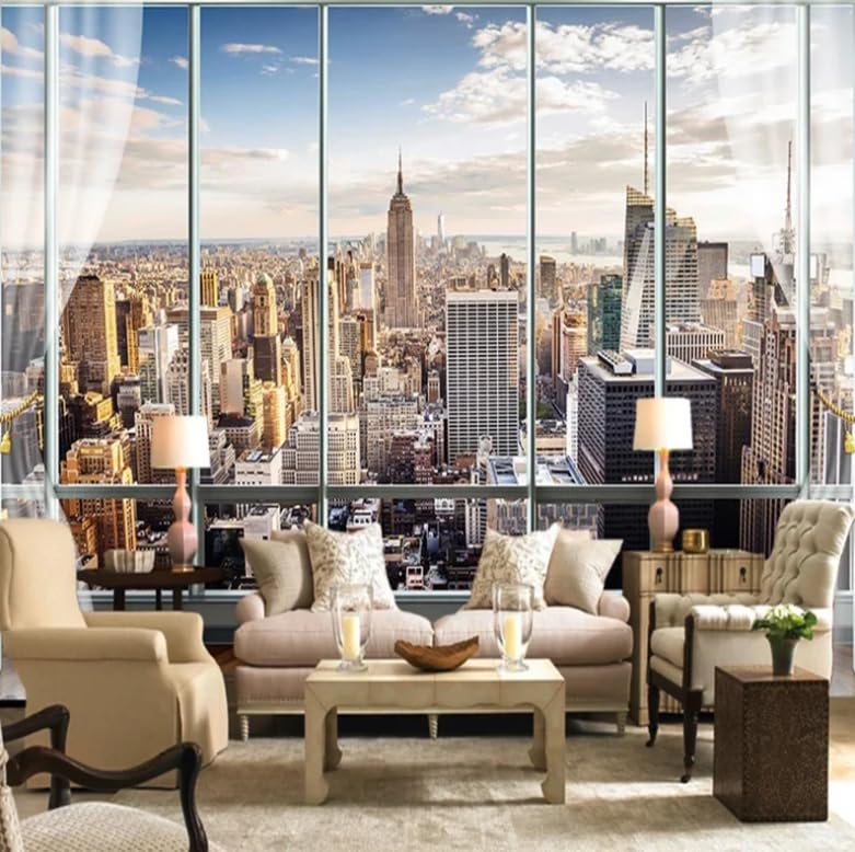 Papier peint New York 3D trompe l'œil 400x280 cm pour grand salon