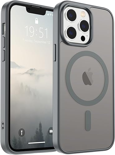 Miniatura 158 de SUPFINE - Funda magnética para iPhone 14 Pro Max (compatible con MagSafe), (protección contra caídas de grado militar de 10 pies), delgada, Negro