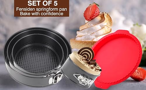 Fensiden CP01 Premium Springform Pan Set - 4, 7, 9, 10 Inches Round Cake Pans thumb #7