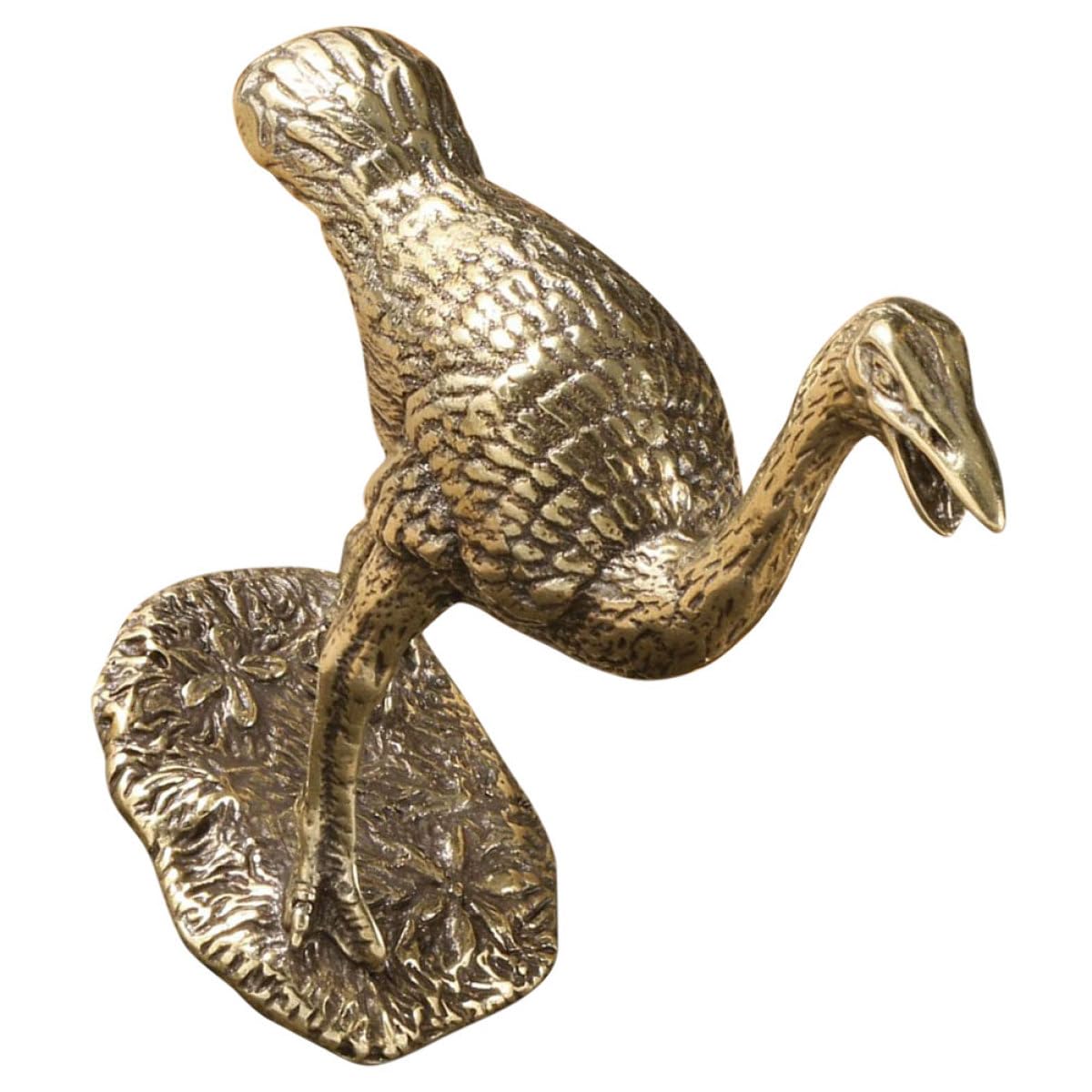 Figurine d'autruche en laiton statue décorative de bureau