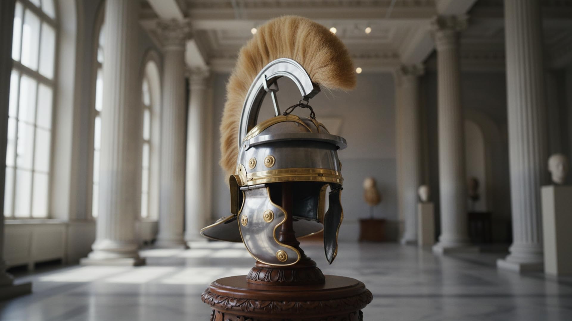 Roman Centurion Helm – Weiß Plume