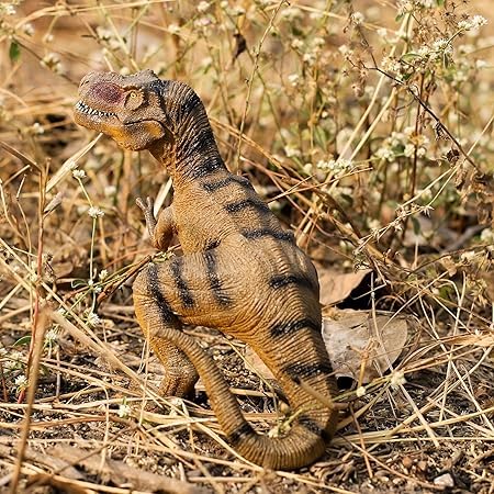 Image of Realistic T Rex Dinosaur Animal Figure for Kids Real Textured Dinosaurs Toy (Sqatting Tyrannosaurus 22 VF