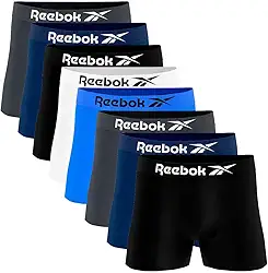 Kit 8 Cuecas Boxer Reebok Masculinas Microfibra Adulto Box Sem Costura Sortidas