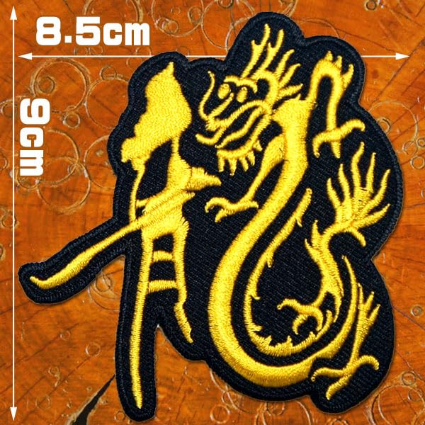 道空手 散手 レーシングジャケット ドラゴン 漢字ワッペン 道空手 散手 レーシングジャケット ドラゴン 漢字ワッペン