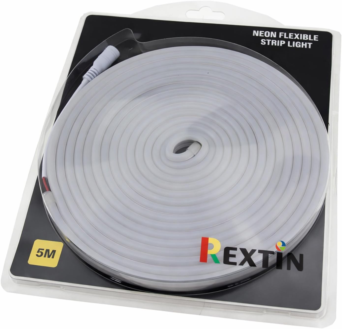 16.4ft Dimmable White led Light Strip Flexible Silicone LED Neon Rope Lights DC12V IP67 for DIY Indoor & Outdoor Sign Letters Kichen Clubs Shopping malls Holiday Event (White)