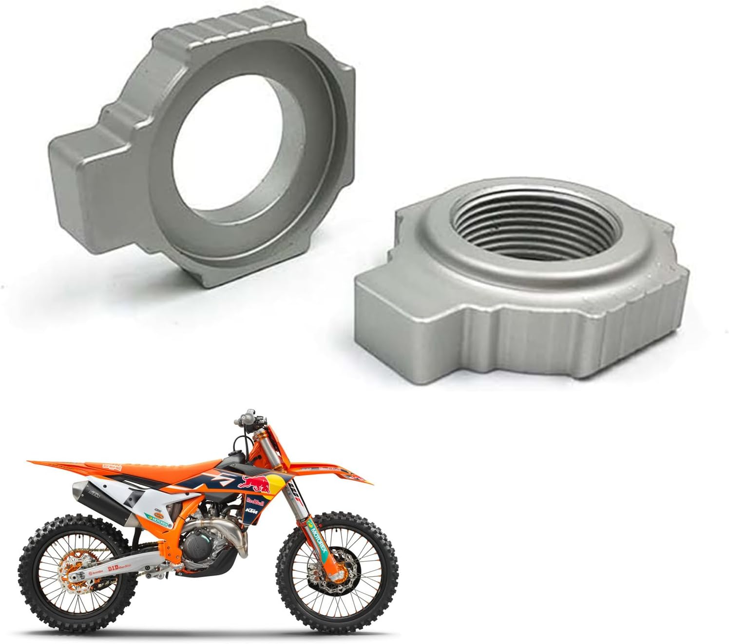 Factory Axle Blocks Chain Tensioner Adjuster Set for KTM GASGAS & Husqvarna - Replaces OEM Part 77710084000