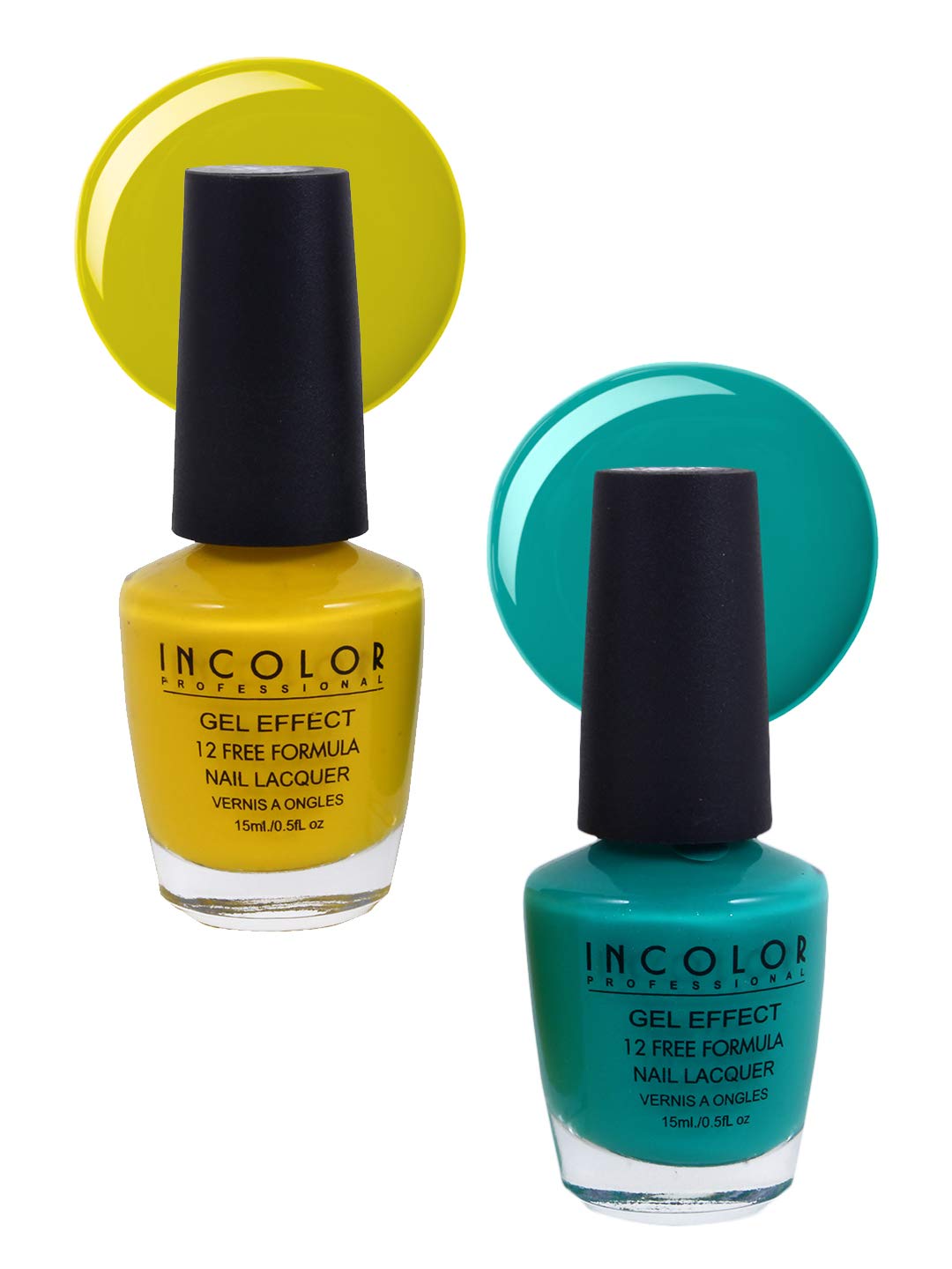 Buy Incolor Gel Effect Nail Paint Combo 02 (20+22) Pack of 02 Online at
