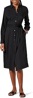 Women's Georgette Long Sleeve Midi Length Shirt Dress - Buy now