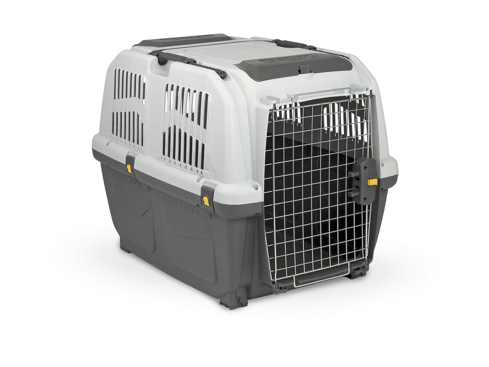 Skudo Lata Contenitore da trasporto per cani, Grigio scuro/Grigio chiaro, 68 x 51 x 48 cm