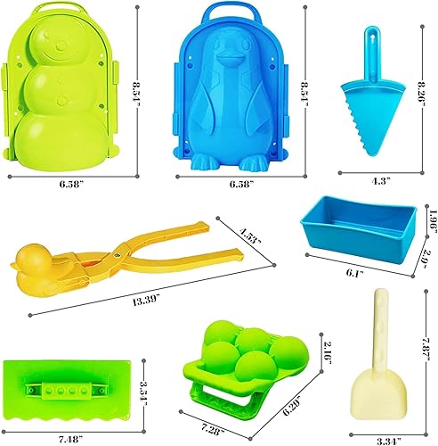 Miniatura 3 de JOY SPOT! 20 herramientas para hacer bolas de nieve, juguetes de nieve para niños y adultos, kit de juego de bolas de nieve, juguetes al aire libre
