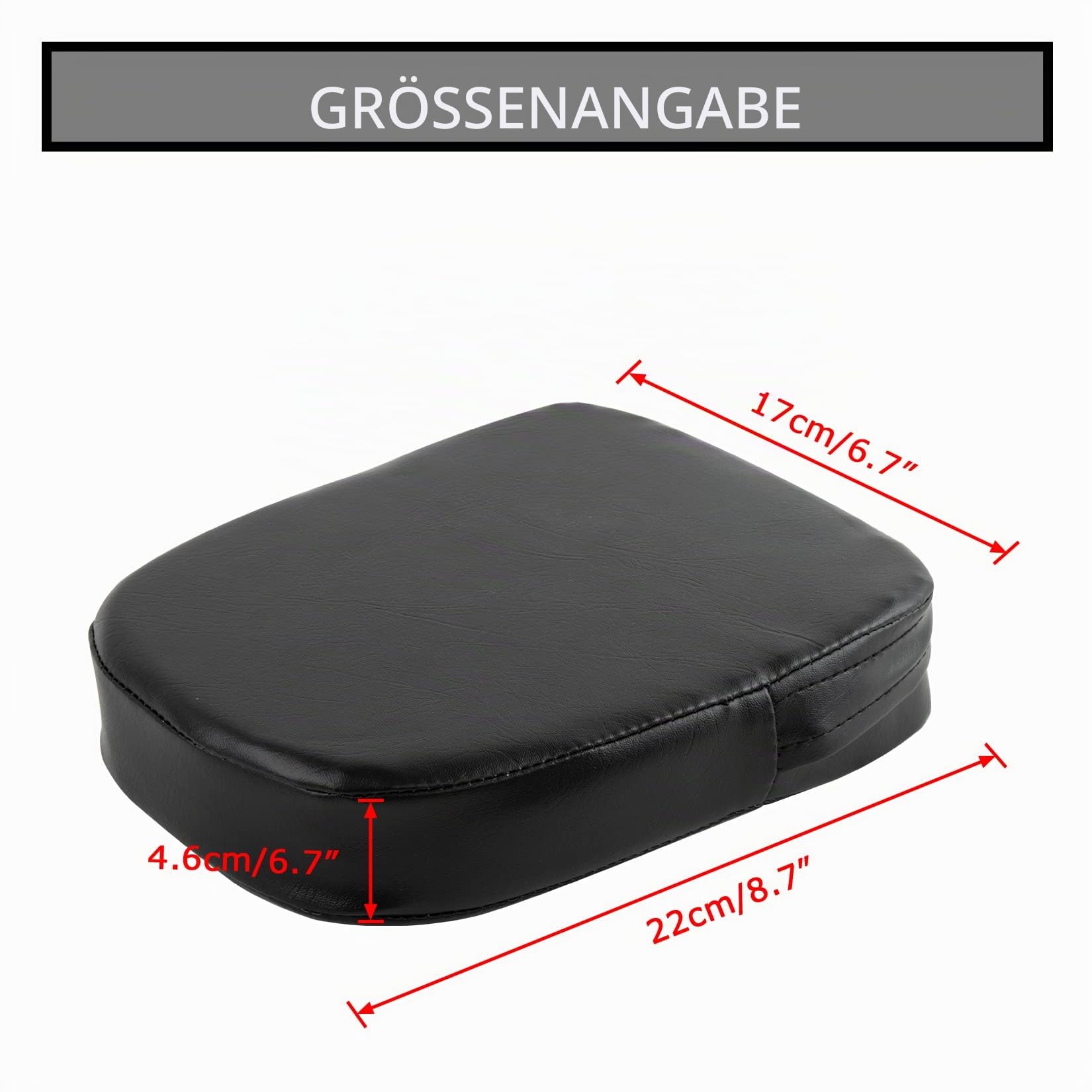 psler Rückenkissen aus Leder, Universal-Rückenkissen für Beifahrer, für Motorradgepäckträger, für die meisten Motorradmodelle (Typ B)