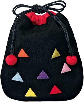 Yamamoto Hitoto Shoten Japanese Miscellaneous Goods Kyoto Small Crape Drawstring Bag Oshi-e Scale
