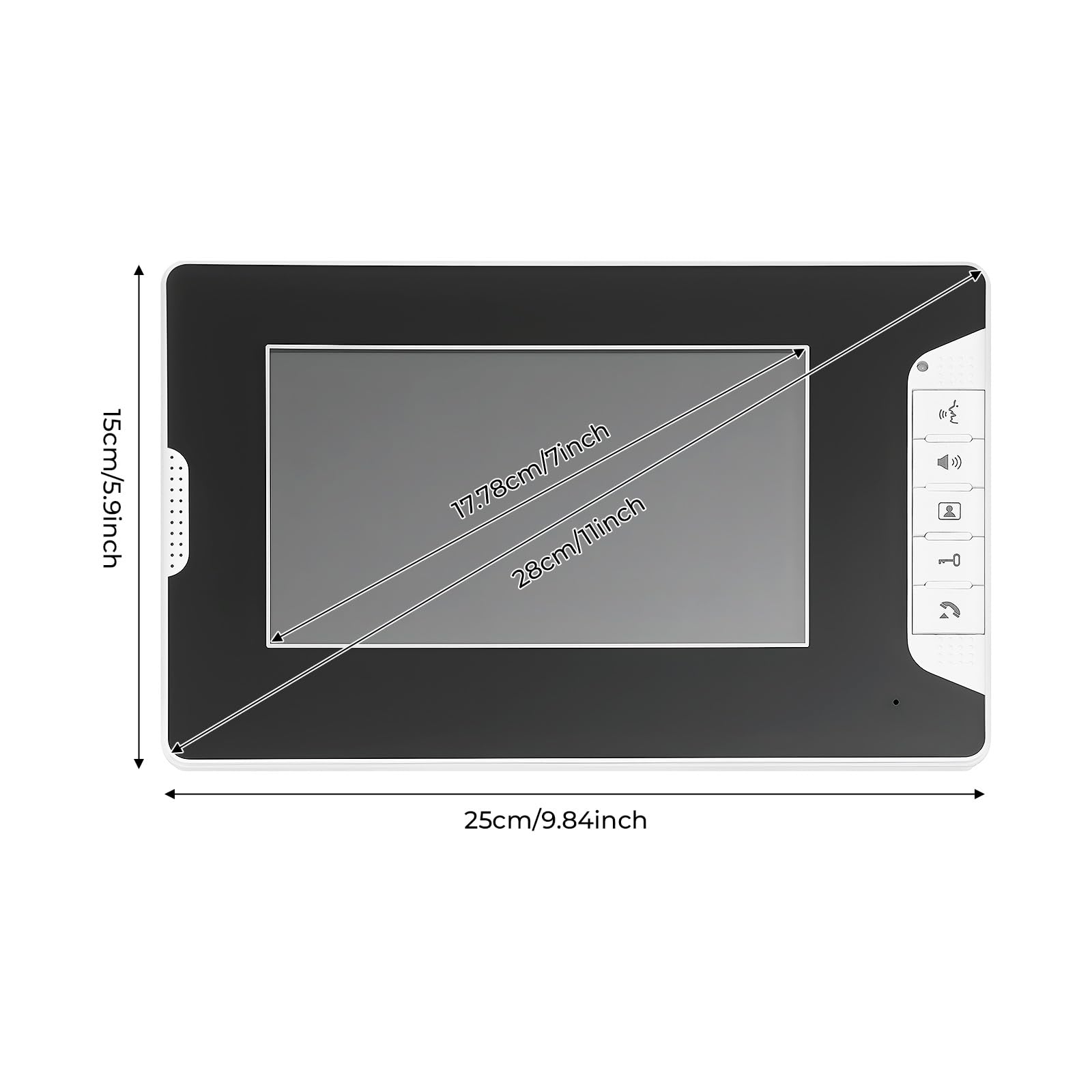 Video Türklingel Set – Türsprechanlage mit Kamera, Türklingel mit Kamera und Monitor, modernes Design, Aluminium, wetterfest, Nachtsicht – für Haus, Wohnung & Sicherheit