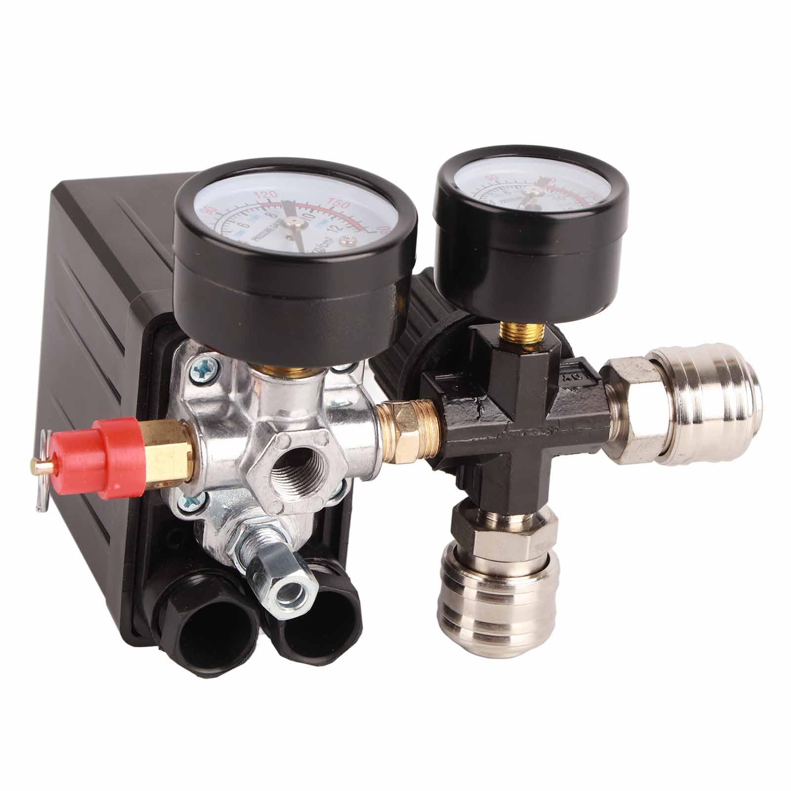 Interruptor de Presión del Compresor de Aire, Válvula de Ducha para Control de Presión Preciso para Bricolaje y Profesional, Regulador de Interruptor de Presión de ABS y