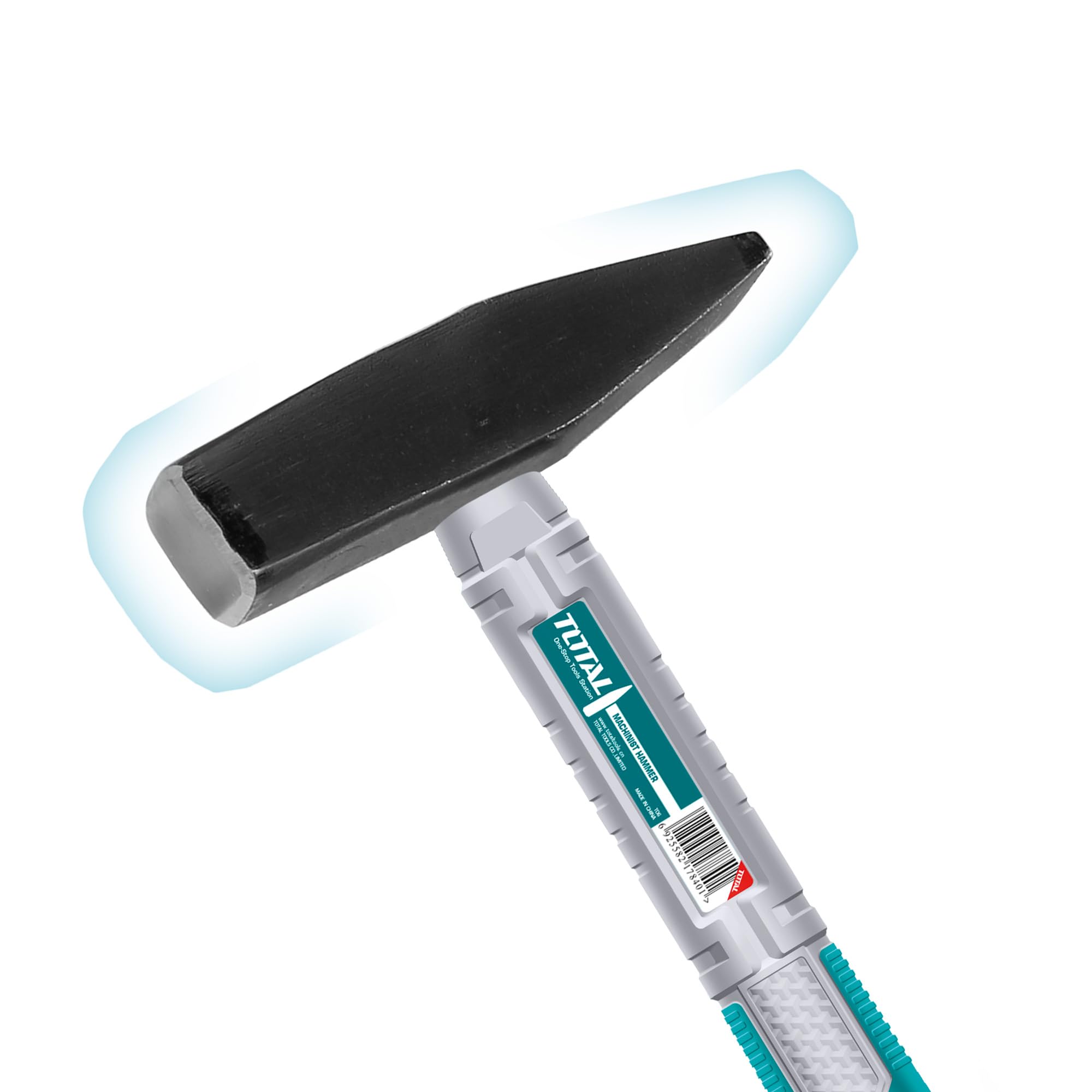 Martello Da Meccanico TOTAL 300g - Testa Acciaio, Manico Fibra Di Vetro Per Lamiere E Metall - Foto 6