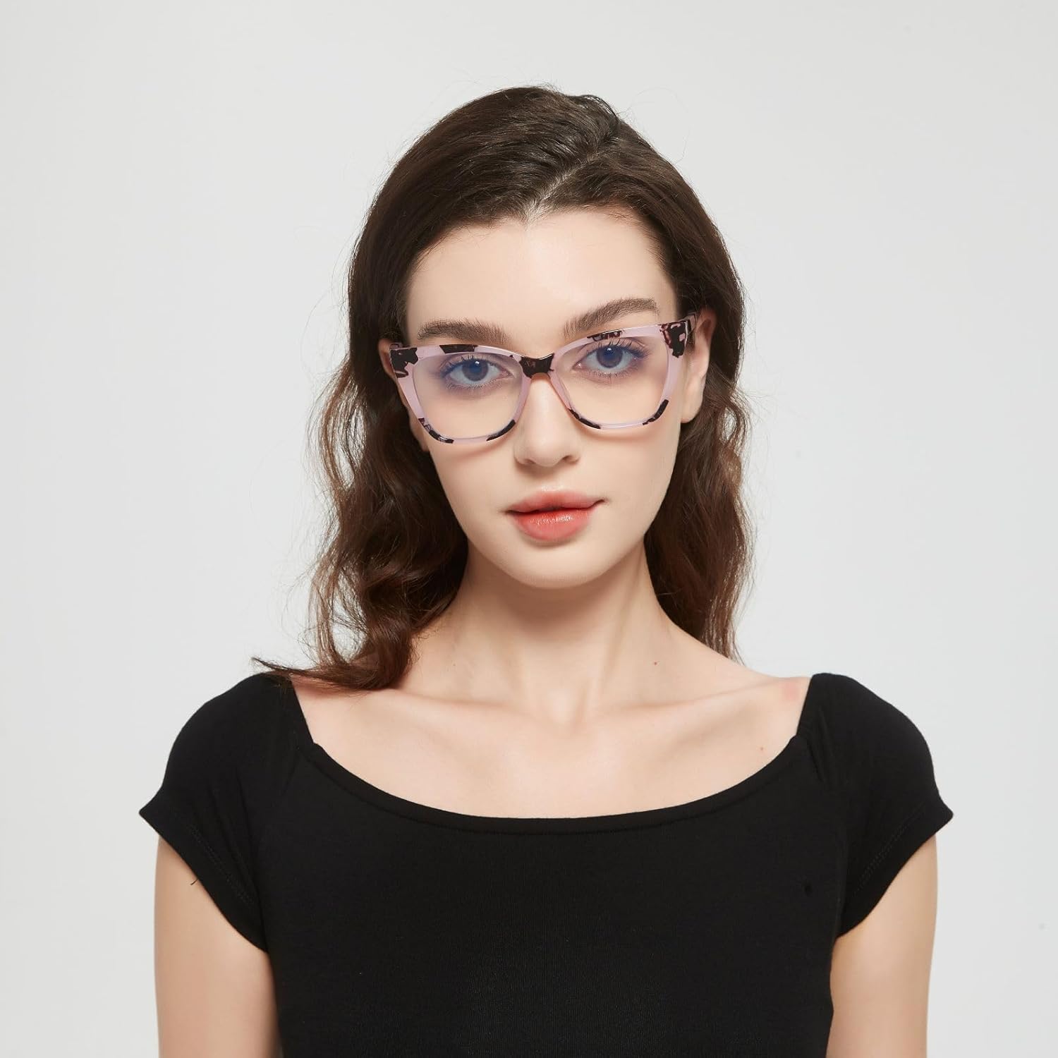 Oversized Reading Glasses for Women Stylish Cat Eye Glasses Blue Light Blocking Computer Readers with Spring Hinge - Image 6