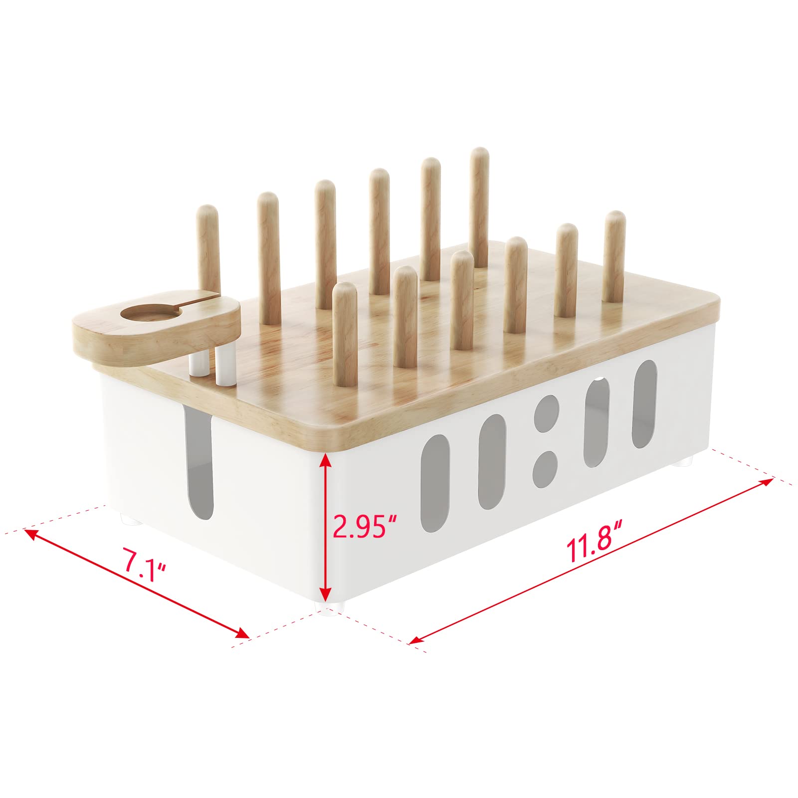Station de charge pour plusieurs appareils Apple, nouvelle station de charge en bois pour téléphone, tablette, montre intelligente, organiseurs de bureau, organiseur de périphériques, blanc
