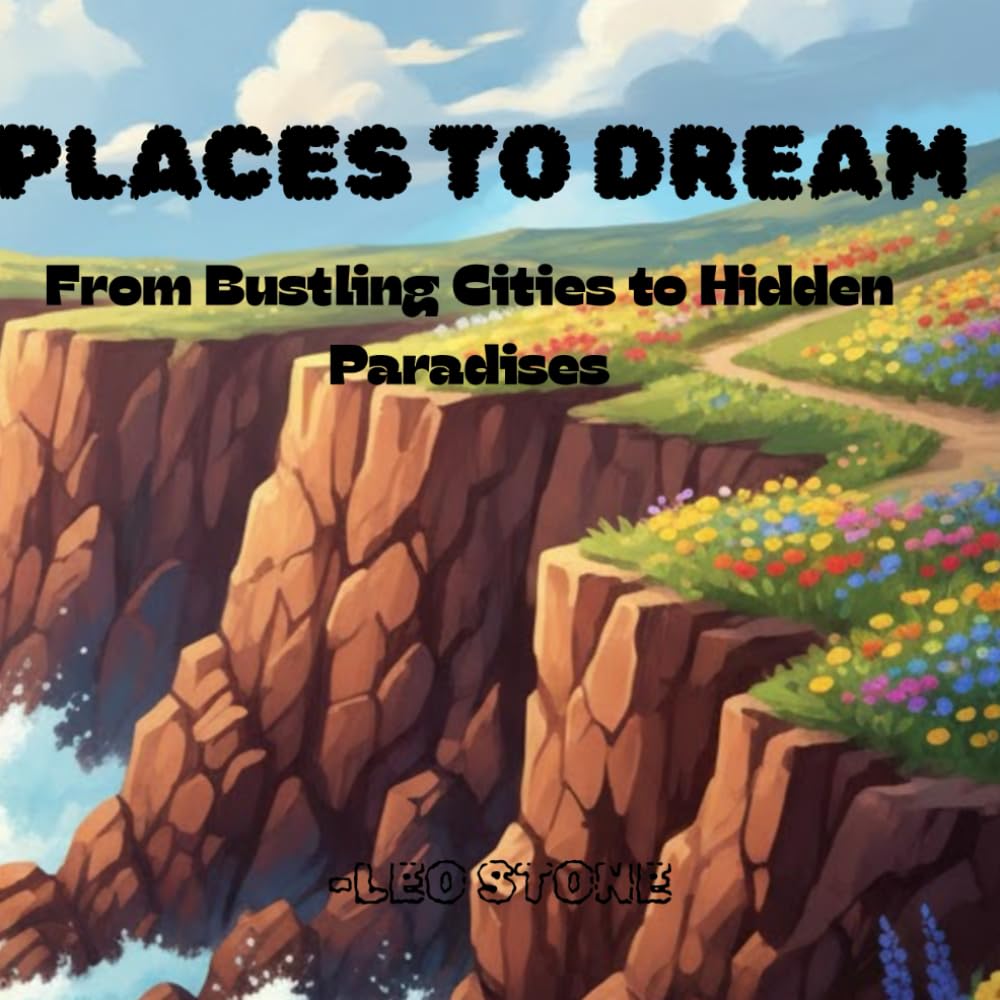 PLACES TO DREAME: From Bustling Cities to Hidden Paradise. coloring book for ages 7-14 and for adult for stress relief