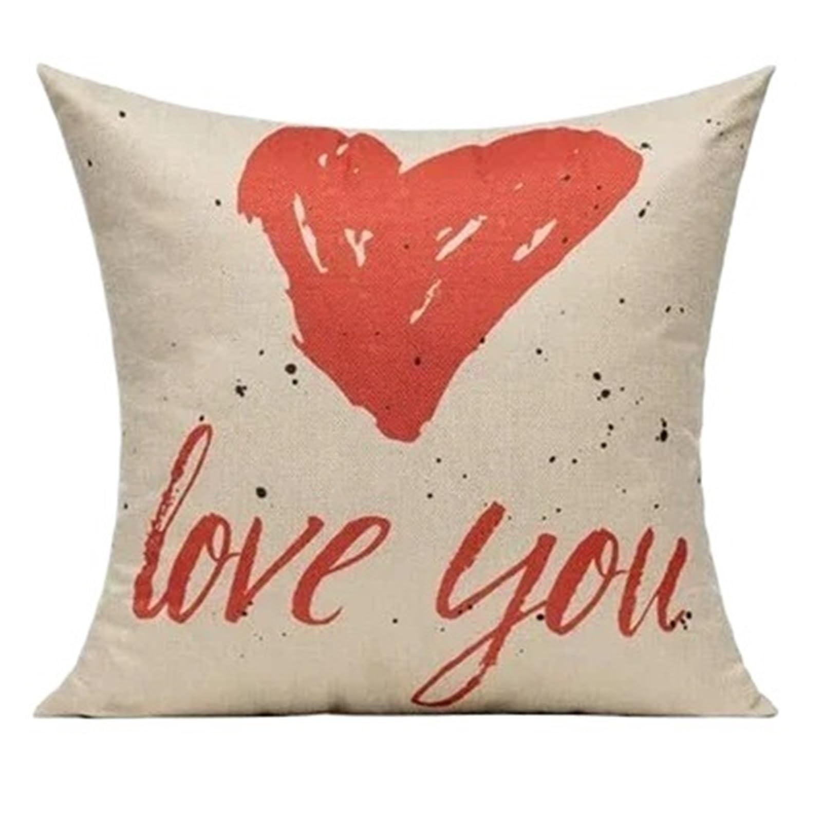 Taie d'oreiller couple en lin 45x45 cm : le cadeau de Saint-Valentin romantique