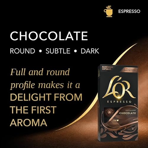 L'or Espresso Capsules, 30 Count Chocolate, Single-Serve Aluminum Coffee Capsules Compatible With The L'or Barista System & Nespresso Original Machines #TOP2