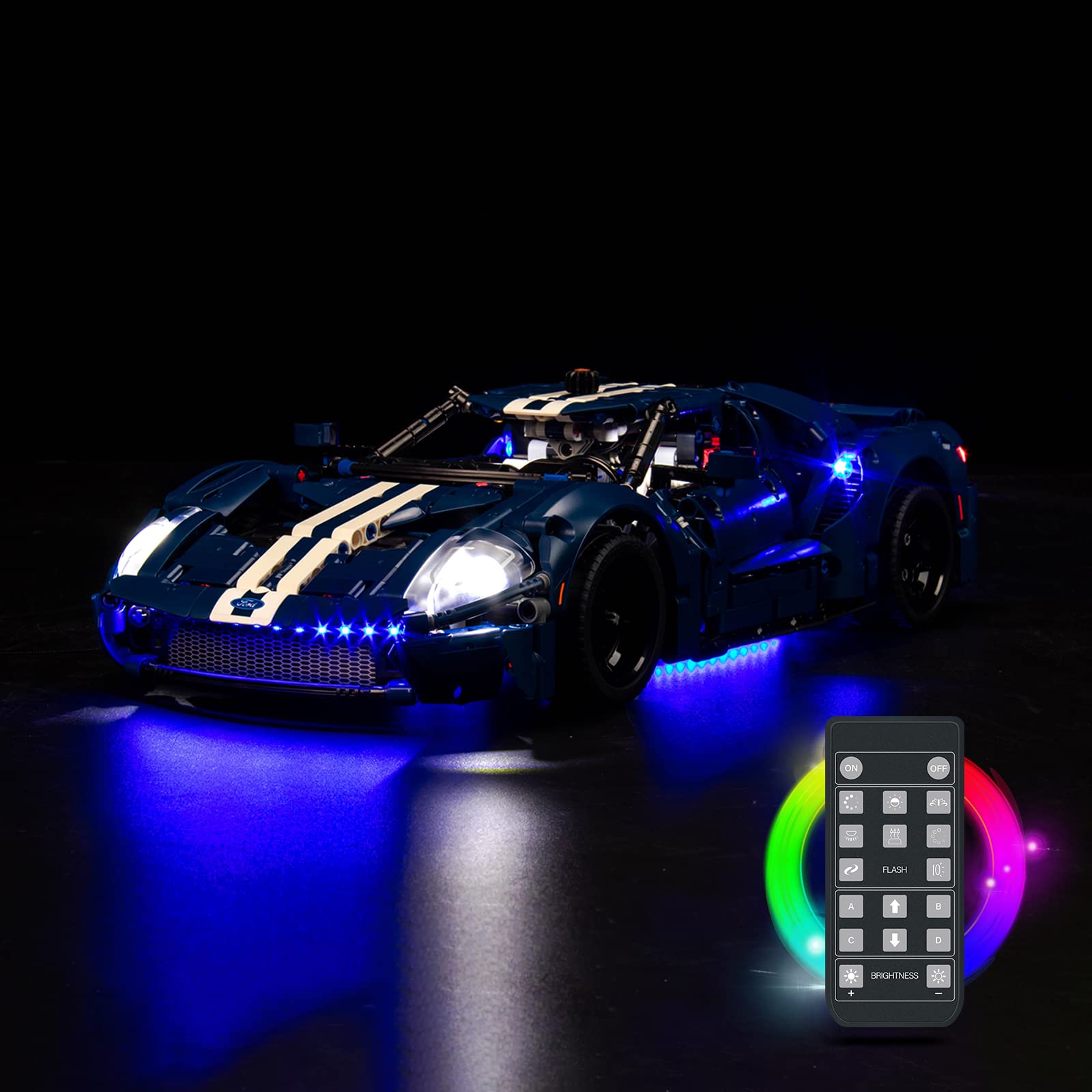 Sponsored Ad – Led Light Kit for Lego Ford GT 2022, Led Lighting Set for Lego 42154 Technic 2022 Ford GT Supercar - Not Include Models, Just Light Set(Remote Control Version)