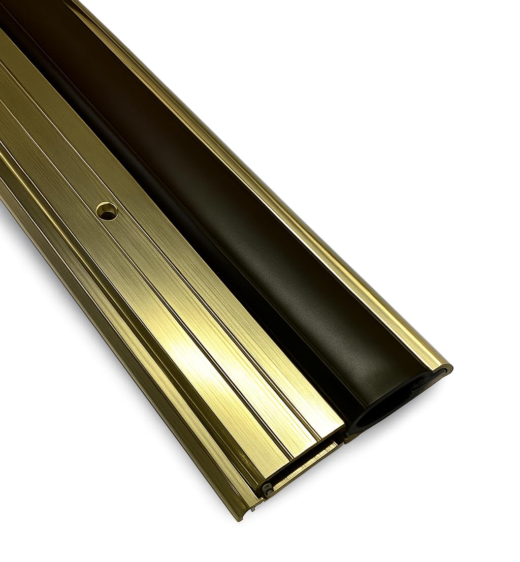 Gold Anodized Adjustable Vinyl Threshold