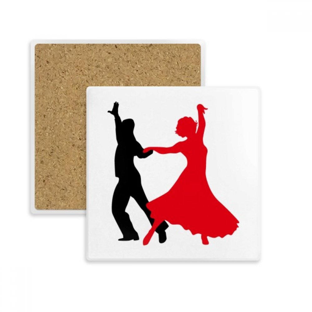 Tasse Coaster Porte Absorbent Pierre Duo Danse Danseur multicolore
